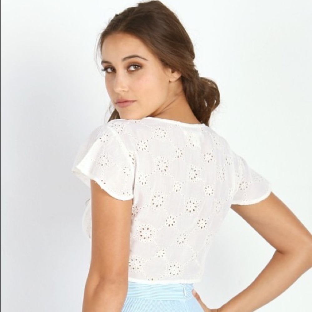 NWOT Amuse Society Lyric Crop Top, Casa Blanca